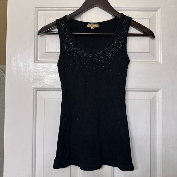 Z Ro Y2K Early 2000’s Jeweled Sleeveless Tank Top Dress Up Casual - Picture 2 of 5